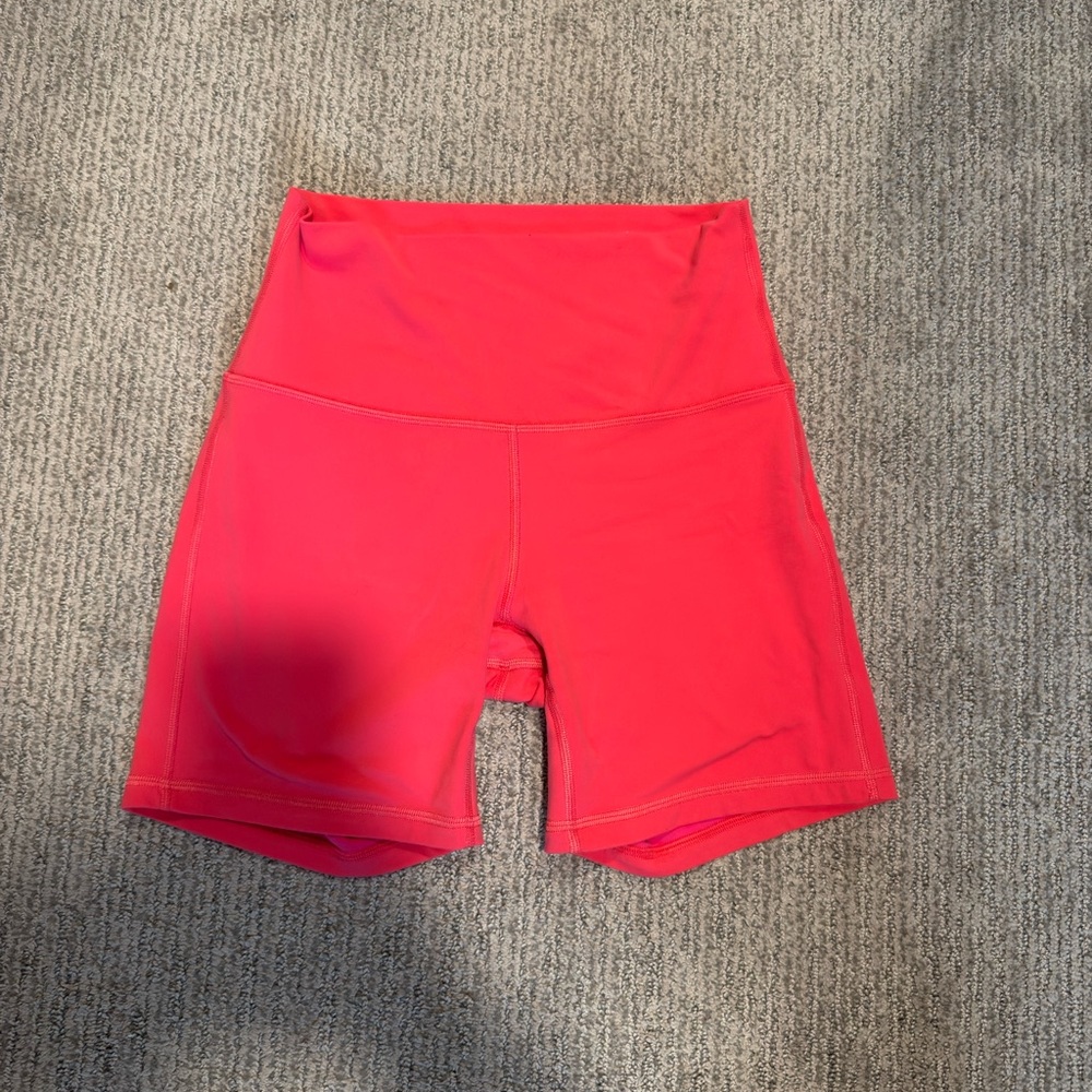 Lululemon pink biker shorts